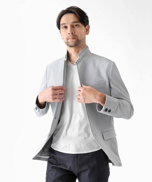 MICHEL KLEIN HOMME (ミッシェルクランオム)の「【セットアップ】ストレッチコンバーチブルジャケット(テーラードジャケット・メンズ・グレー/ネイビー・MEDIUM/LARGE/X-LARGE)」の10枚目の写真