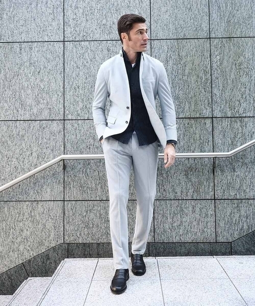 MICHEL KLEIN HOMME (ミッシェルクランオム)の「【セットアップ】ストレッチコンバーチブルジャケット(テーラードジャケット・メンズ・グレー/ネイビー・MEDIUM/LARGE/X-LARGE)」の22枚目の写真