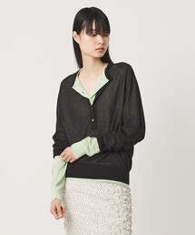 <AEWEN MATOPH>シアーヘンリーネックニット ‐ ウォッシャブル ‐