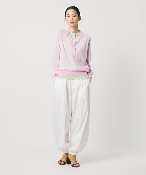 AEWEN MATOPH（イウエン マトフ）の「＜AEWEN MATOPH＞シアーヘンリーネックニット ‐ ウォッシャブル ‐（ニット/セーター・レディース・ブラック/ライトピンク/ライム・FREE）」の11枚目の写真