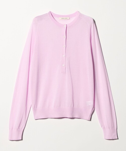 AEWEN MATOPH（イウエン マトフ）の「＜AEWEN MATOPH＞シアーヘンリーネックニット ‐ ウォッシャブル ‐（ニット/セーター・レディース・ブラック/ライトピンク/ライム・FREE）」の18枚目の写真