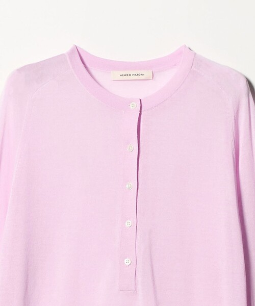 AEWEN MATOPH（イウエン マトフ）の「＜AEWEN MATOPH＞シアーヘンリーネックニット ‐ ウォッシャブル ‐（ニット/セーター・レディース・ブラック/ライトピンク/ライム・FREE）」の20枚目の写真