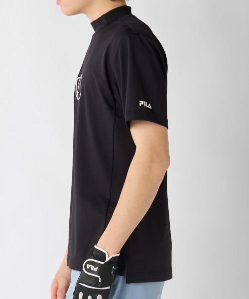 FILA GOLF(フィラゴルフ )の「【FILA GOLF:フィラゴルフ】半袖ストレッチモックネックシャツ ゴルフ(シャツ/ブラウス・メンズ・ホワイト/ライトカーキ/ブラック・X-LARGE/LARGE/XX-LARGE/MEDIUM)」の5枚目の写真