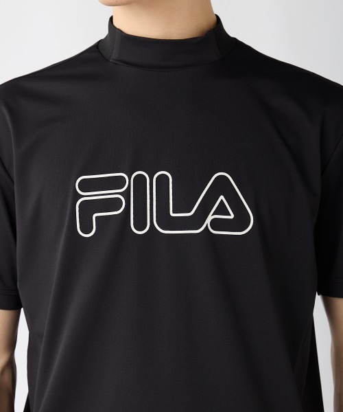 FILA GOLF(フィラゴルフ )の「【FILA GOLF:フィラゴルフ】半袖ストレッチモックネックシャツ ゴルフ(シャツ/ブラウス・メンズ・ホワイト/ライトカーキ/ブラック・X-LARGE/LARGE/XX-LARGE/MEDIUM)」の7枚目の写真