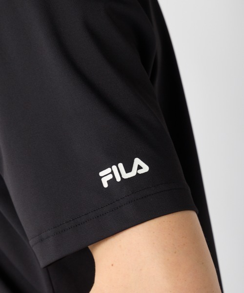 FILA GOLF(フィラゴルフ )の「【FILA GOLF:フィラゴルフ】半袖ストレッチモックネックシャツ ゴルフ(シャツ/ブラウス・メンズ・ホワイト/ライトカーキ/ブラック・X-LARGE/LARGE/XX-LARGE/MEDIUM)」の8枚目の写真