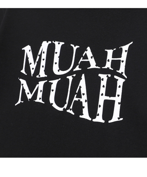 muahmuah（ムーアムーア）の「ハートポイントクロップ半袖Tシャツ[4色]（Tシャツ/カットソー・レディース・ブラック/アイボリー/ネイビー/アイボリー系・FREE）」の16枚目の写真