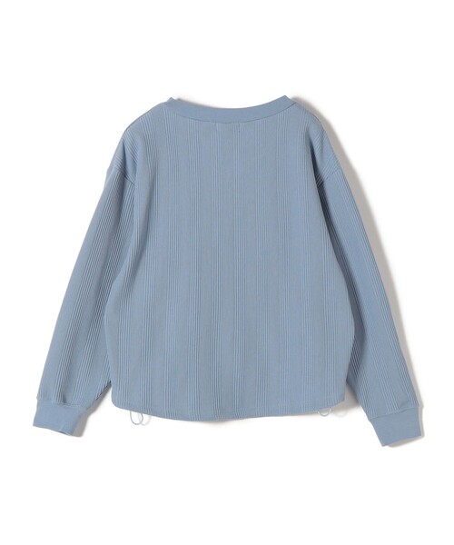 SHIPS Colors（シップス カラーズ）の「SHIPS Colors:〈手洗い可能〉変形ワッフル Vネック プルオーバー（Tシャツ/カットソー・レディース・ライトブルー/ネイビー/オフホワイト・ONE SIZE）」の5枚目の写真