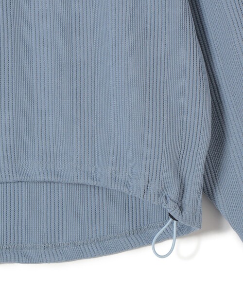 SHIPS Colors（シップス カラーズ）の「SHIPS Colors:〈手洗い可能〉変形ワッフル Vネック プルオーバー（Tシャツ/カットソー・レディース・ライトブルー/ネイビー/オフホワイト・ONE SIZE）」の8枚目の写真