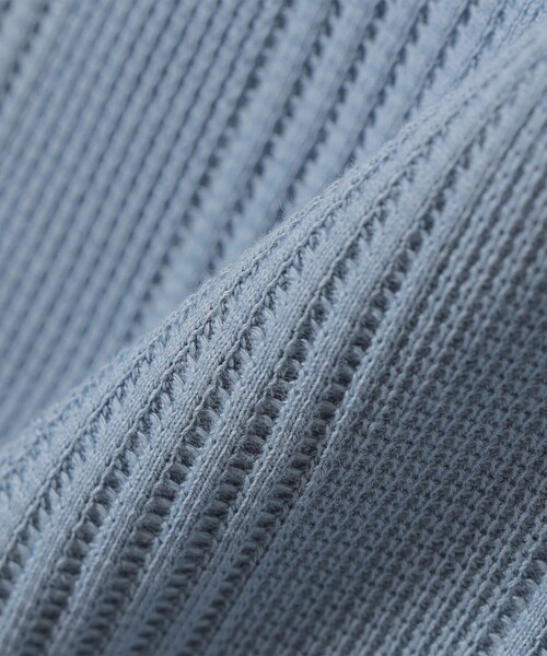 SHIPS Colors（シップス カラーズ）の「SHIPS Colors:〈手洗い可能〉変形ワッフル Vネック プルオーバー（Tシャツ/カットソー・レディース・ライトブルー/ネイビー/オフホワイト・ONE SIZE）」の10枚目の写真