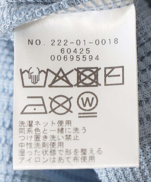 SHIPS Colors（シップス カラーズ）の「SHIPS Colors:〈手洗い可能〉変形ワッフル Vネック プルオーバー（Tシャツ/カットソー・レディース・ライトブルー/ネイビー/オフホワイト・ONE SIZE）」の13枚目の写真