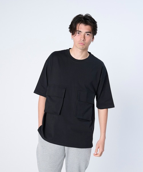 FLASH PACKER(フラッシュパッカー)の「FLASH PACKER フラッシュパッカー/ リラックスシルエット Dry Silky Cotton ダブルポケットT シャツ // XWPT-PKT(Tシャツ/カットソー・メンズ・グレー/ホワイト/ブラック・LARGE/MEDIUM/SMALL/X-LARGE)」の3枚目の写真