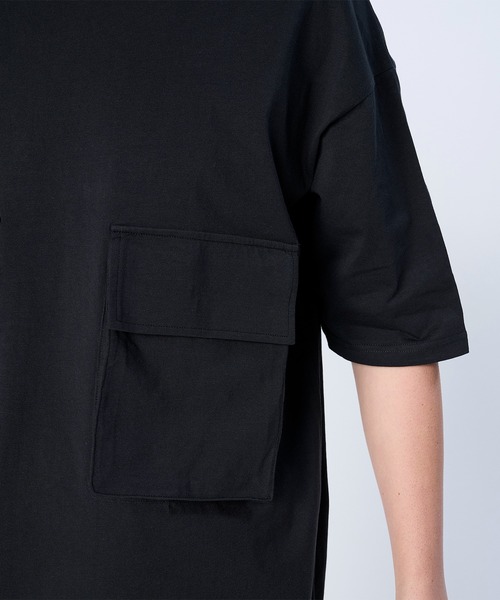 FLASH PACKER(フラッシュパッカー)の「FLASH PACKER フラッシュパッカー/ リラックスシルエット Dry Silky Cotton ダブルポケットT シャツ // XWPT-PKT(Tシャツ/カットソー・メンズ・グレー/ホワイト/ブラック・LARGE/MEDIUM/SMALL/X-LARGE)」の7枚目の写真