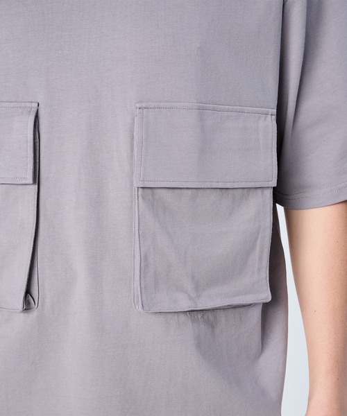 FLASH PACKER(フラッシュパッカー)の「FLASH PACKER フラッシュパッカー/ リラックスシルエット Dry Silky Cotton ダブルポケットT シャツ // XWPT-PKT(Tシャツ/カットソー・メンズ・グレー/ホワイト/ブラック・LARGE/MEDIUM/SMALL/X-LARGE)」の11枚目の写真