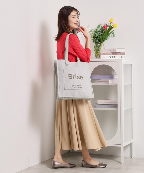 ITS'DEMO（イッツデモ）の「【A4対応】ポケットスクエアトート（トートバッグ・レディース・グレー/グリーン/ブラック/アイボリー/イエロー・00）」の9枚目の写真