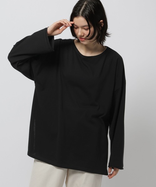 niko and...（ニコアンド）の「シアースラブワイドTシャツ（Tシャツ/カットソー・レディース・ホワイト/オフホワイト/ブラック・LARGE/MEDIUM）」の11枚目の写真