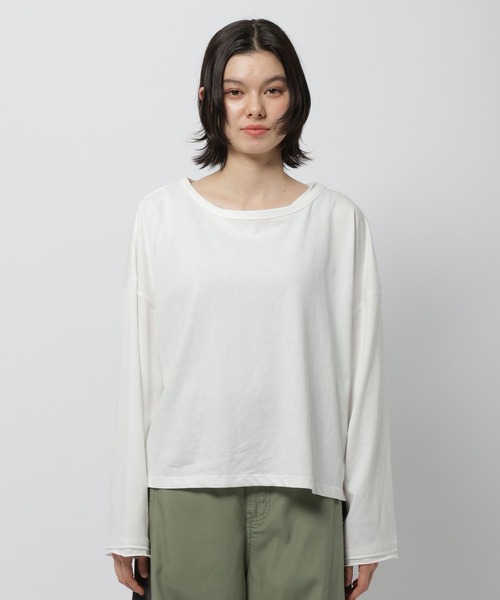 niko and...（ニコアンド）の「シアースラブワイドTシャツ（Tシャツ/カットソー・レディース・ホワイト/オフホワイト/ブラック・LARGE/MEDIUM）」の12枚目の写真