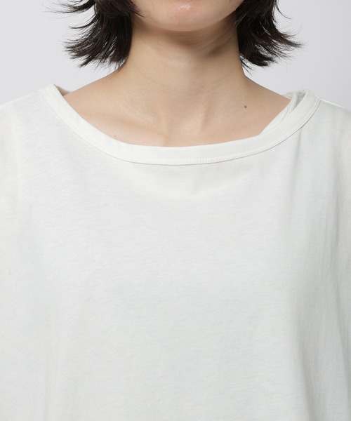 niko and...（ニコアンド）の「シアースラブワイドTシャツ（Tシャツ/カットソー・レディース・ホワイト/オフホワイト/ブラック・LARGE/MEDIUM）」の15枚目の写真