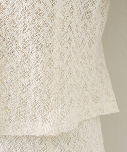 Kastane（カスタネ）の「【セットアップ対応】クロスジャガード衿付きカーディガン（カーディガン/ボレロ・レディース・ブラック/アイボリー/サックスブルー・FREE）」の14枚目の写真