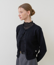 BIBYSEOB（バイバイソプ）の「ラウンドニットカーディガンブラック[T61]（カーディガン/ボレロ）」