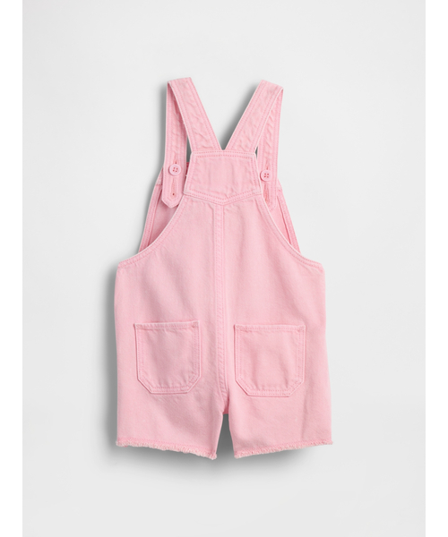 GAP（ギャップ）の「ウルトラソフトデニム ショートオール (幼児・ベビー)（サロペット/オーバーオール・キッズ・ピンク・110cm/105cm/100cm/95cm/90cm/80ｃｍ/70cm）」の2枚目の写真