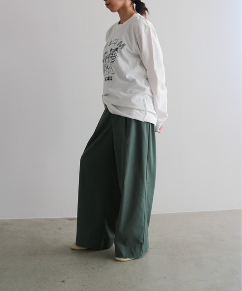 Pqran(クラン)の「フロントアシメトリ―パンツ(その他パンツ・レディース・カーキ/ベージュ/チャコール・FREE)」の10枚目の写真
