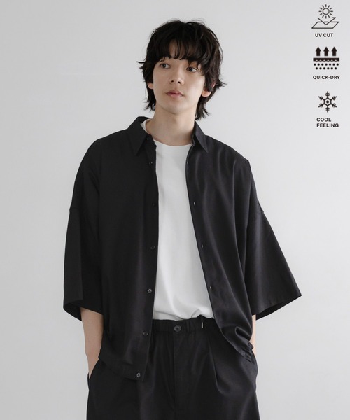LFM(U)】ソフリネンドロストシャツSS/接触冷感・UVカット・クイック