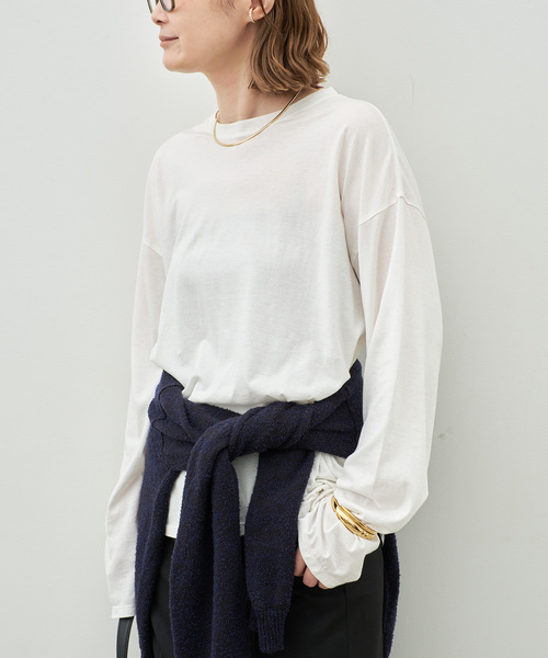 raspail（ラスパイユ）の「【Raspail/ラスパイユ】Longsleeve Cut&Sawn（Tシャツ/カットソー・レディース・ホワイト・FREE）」の2枚目の写真