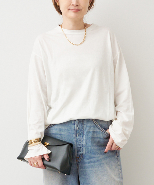 raspail（ラスパイユ）の「【Raspail/ラスパイユ】Longsleeve Cut&Sawn（Tシャツ/カットソー・レディース・ホワイト・FREE）」の8枚目の写真
