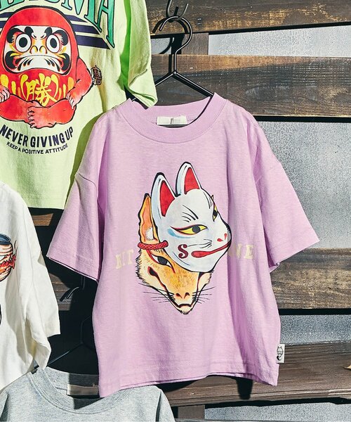 BREEZE(ブリーズ)の「【WEB限定】YOKAI-Tシャツ(Tシャツ/カットソー・キッズ・ラベンダー/ネイビー/オレンジ/ライム/ブラック/エメラルド/グレー/オフホワイト・80/100/120/130/140/150/160/110/90)」の7枚目の写真