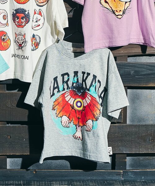 BREEZE(ブリーズ)の「【WEB限定】YOKAI-Tシャツ(Tシャツ/カットソー・キッズ・ラベンダー/ネイビー/オレンジ/ライム/ブラック/エメラルド/グレー/オフホワイト・80/100/120/130/140/150/160/110/90)」の3枚目の写真