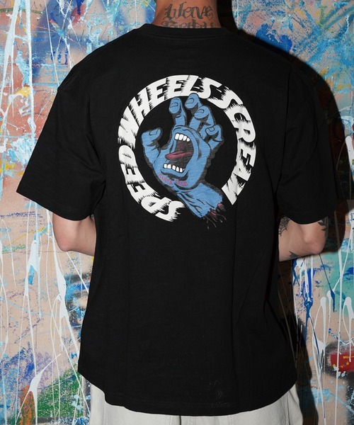 SANTA CRUZ(サンタクルーズ)の「【ムラサキスポーツ限定】SANTA CRUZ サンタクルーズ 半袖 Tシャツ SPEED WHEELS SCREAM SS T 502263407(Tシャツ/カットソー・メンズ・ホワイト/ブラック・M/XL/L)」の2枚目の写真