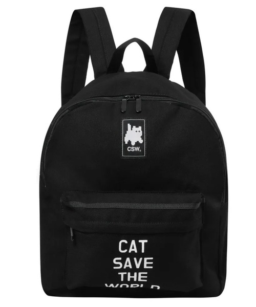 CATSAVETHEWORLD(キャットセーブザワールド)の「◇CATSAVETHEWORLD◇ブランド直輸入正規品/ハニ レタリング ロゴ入り バックパック HANI LETTERING LOGO BACKPACK(バックパック/リュック・レディース・ブラック/レオパード・FREE)」の12枚目の写真