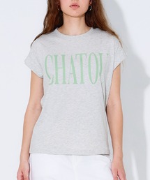 フレンチスリーブプリントTシャツ