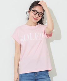 フレンチスリーブプリントTシャツ