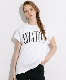 フレンチスリーブプリントTシャツ
