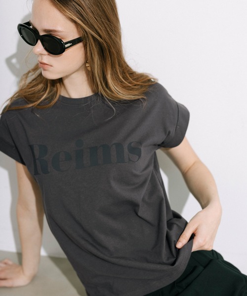 coca（coca）（コカ）の「フレンチスリーブプリントTシャツ（Tシャツ/カットソー・レディース・B/ライトピンク/ライトブルー/A/オートミール/ネイビー/チャコール/ベージュ・XL/S/M/L）」の16枚目の写真