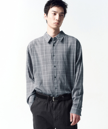 INSILENCE | デミジドシアチェックシャツ グレー(シャツ/ブラウス)