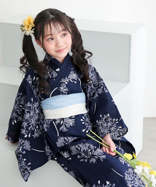 セール】【簡単着付け】ガールズ 浴衣 セパレート ワンピース 子供浴衣