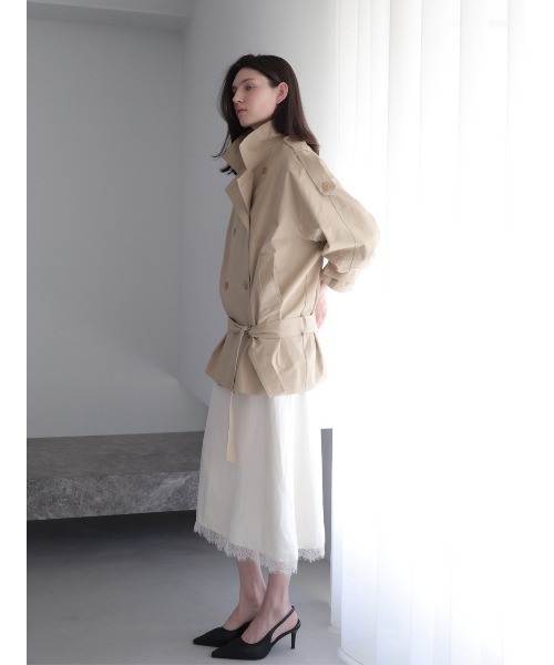 celon(セロン)の「modern short trench coat(トレンチコート・レディース・ベージュ・FREE)」の5枚目の写真