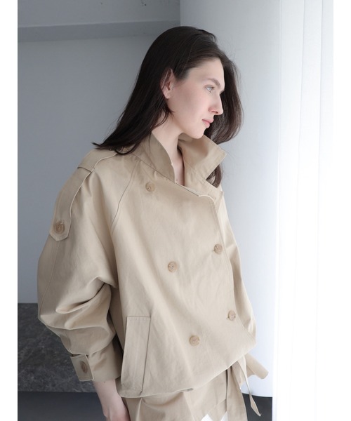 celon(セロン)の「modern short trench coat(トレンチコート・レディース・ベージュ・FREE)」の4枚目の写真