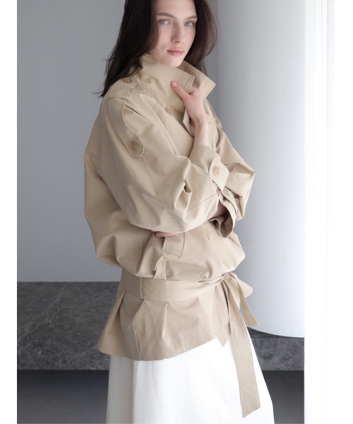 celon(セロン)の「modern short trench coat(トレンチコート・レディース・ベージュ・FREE)」の7枚目の写真