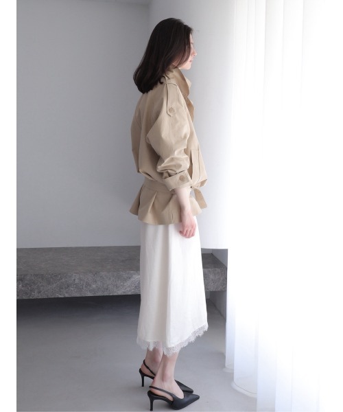 celon(セロン)の「modern short trench coat(トレンチコート・レディース・ベージュ・FREE)」の6枚目の写真