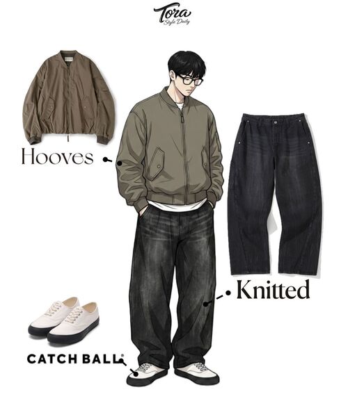KNITTED（ニッティド）の「カーブドワイドデニムパンツ ウォッシングブラック（デニムパンツ・レディース・その他・M/XL）」の7枚目の写真