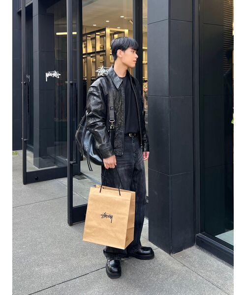 KNITTED（ニッティド）の「カーブドワイドデニムパンツ ウォッシングブラック（デニムパンツ・レディース・その他・M/XL）」の10枚目の写真