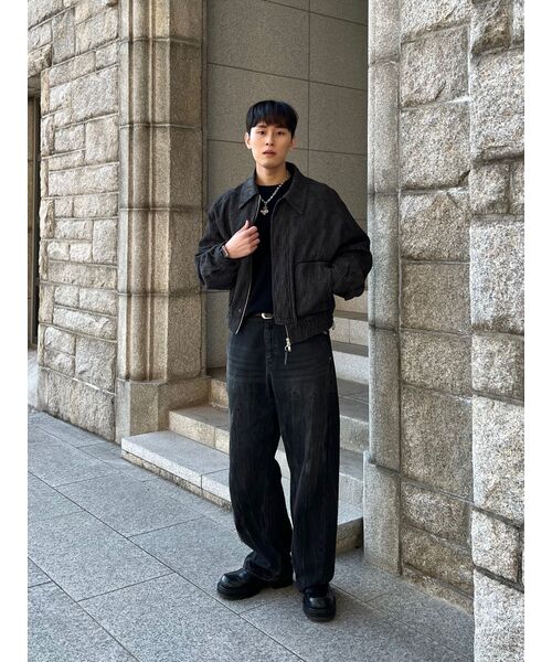 KNITTED（ニッティド）の「カーブドワイドデニムパンツ ウォッシングブラック（デニムパンツ・レディース・その他・M/XL）」の12枚目の写真
