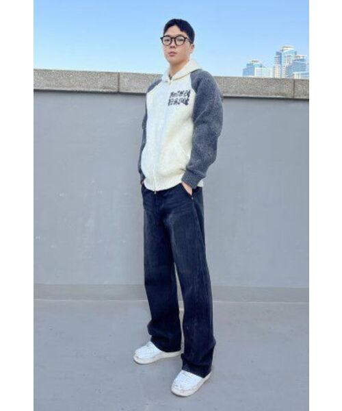 KNITTED（ニッティド）の「カーブドワイドデニムパンツ ウォッシングブラック（デニムパンツ・レディース・その他・M/XL）」の21枚目の写真