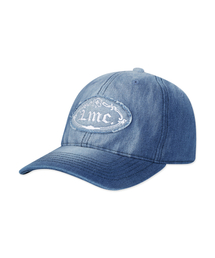 LMC( )��WASHED DENIM GOTHIC OVAL 6PANEL CAP blue(�L���b�v)