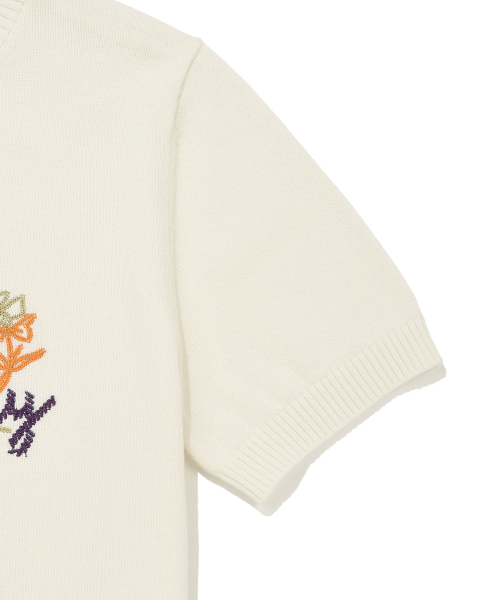 Wacky WiLLy(ワッキーウィリー)の「ウィメンズ刺繍グラフィック半袖ニットクリーム(ニット/セーター・レディース・その他・SMALL/MEDIUM)」の6枚目の写真