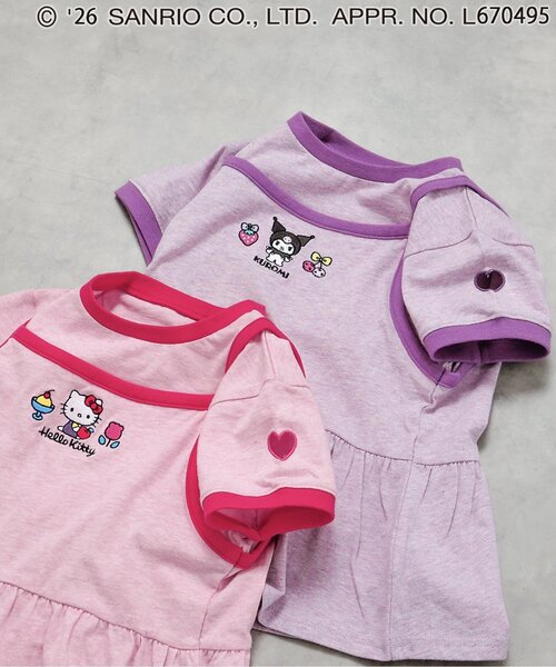 sanrio(サンリオ)の「サンリオキャラクターズ リンガードッキングチュニック(Tシャツ/カットソー・キッズ・パープル/ピンク・90/100/110/120/130/140)」の12枚目の写真