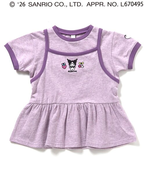 sanrio(サンリオ)の「サンリオキャラクターズ リンガードッキングチュニック(Tシャツ/カットソー・キッズ・パープル/ピンク・90/100/110/120/130/140)」の3枚目の写真